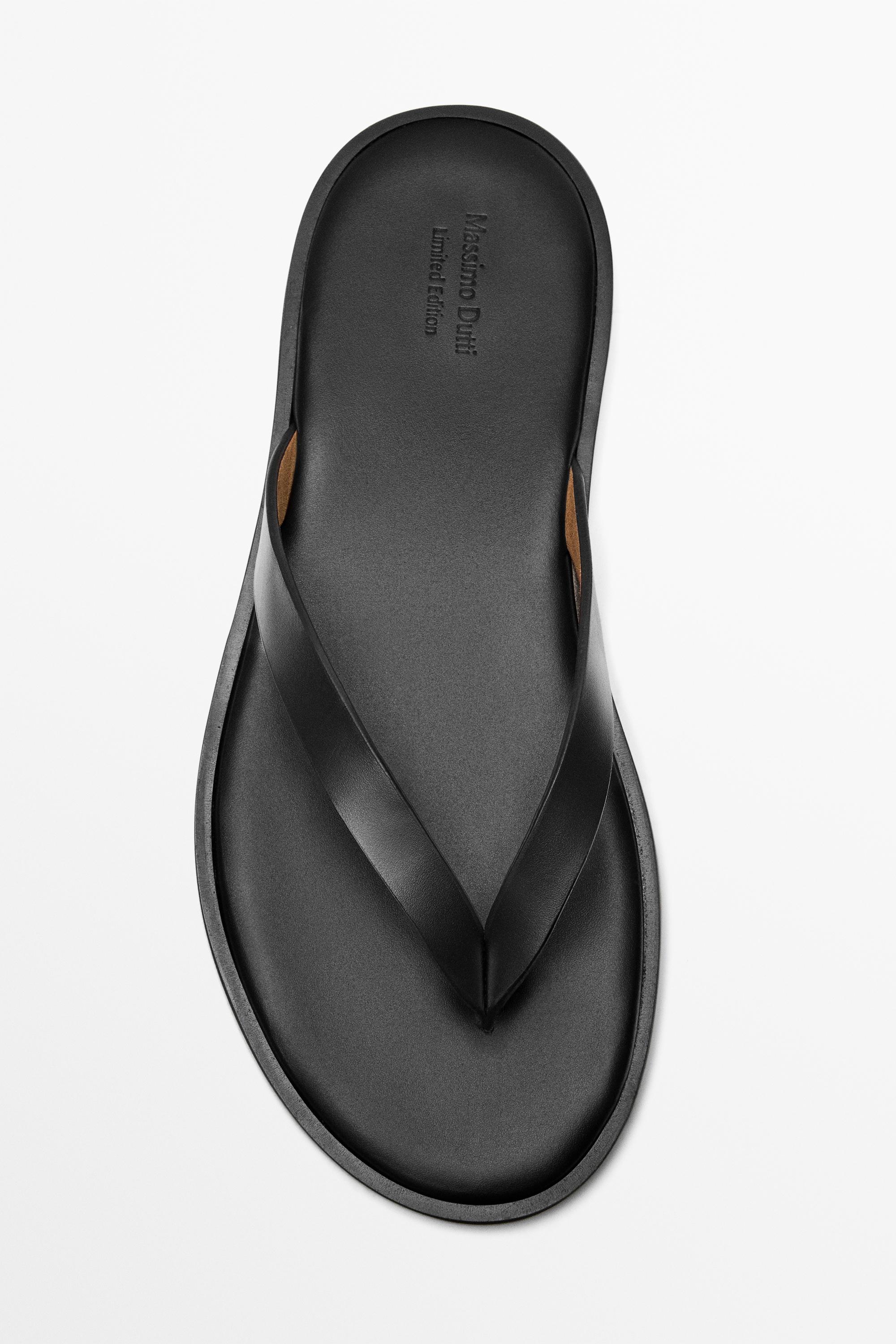 Nappa sandals with toe divider